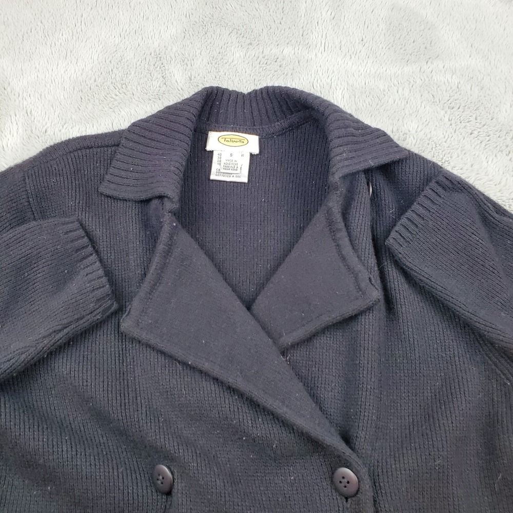 Vintage Talbots Wool Cashmere Cardigan Sweater Womens S Double Breasted Pea Coat